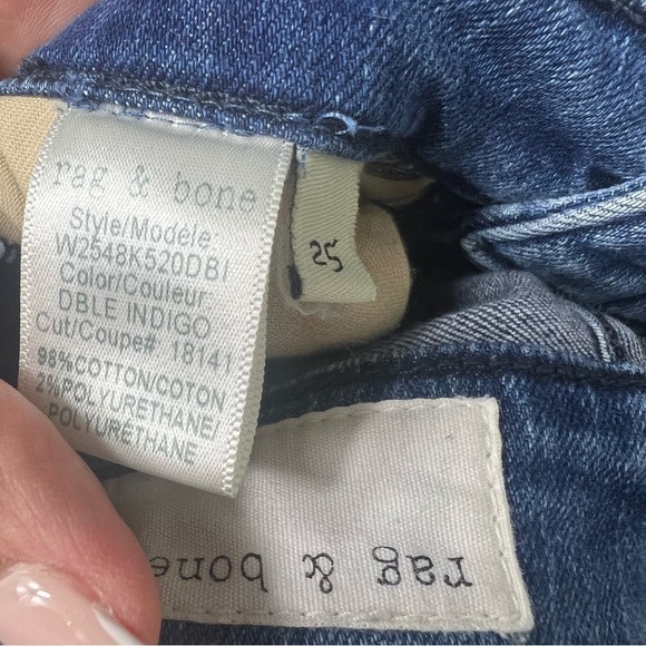 Rag & Bone Mazie Skinny Jeans With Side Stripe In Igloo/blue - Picture 11 of 11